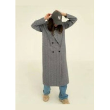 Пальто трикотажне No brand сире 001793