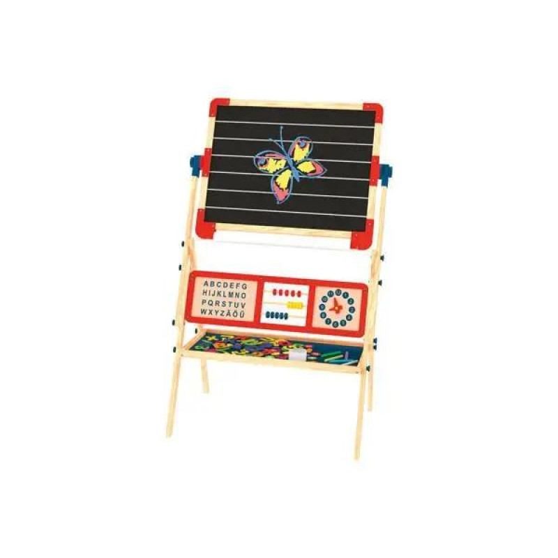 Доска двухсторонняя обучающая деревянная Мольберт PlayTive 68,5х119х44см