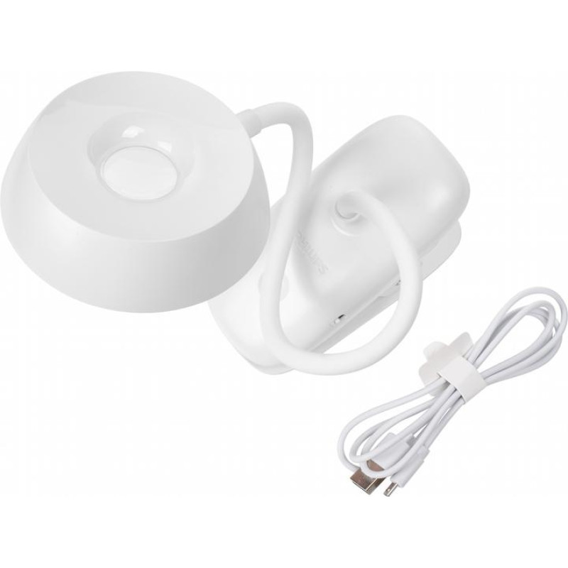 Настольная лампа з аккумулятором Philips Led Reading Desk Lamp Donutclip 3W 4000K 1200mAh USB 5V Белый