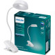 Настольная лампа з аккумулятором Philips Led Reading Desk Lamp Donutclip 3W 4000K 1200mAh USB 5V Белый