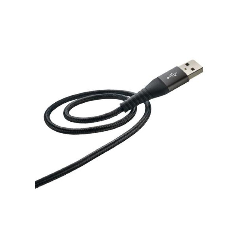 Кабель для зарядки та передавання даних USB 2,0 А для Micro USB Silver Crest Чорний