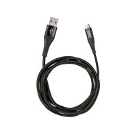 Кабель для зарядки та передавання даних USB 2,0 А для Micro USB Silver Crest Чорний
