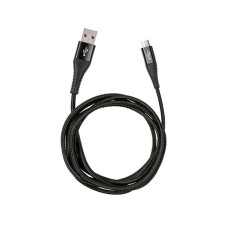 Кабель для зарядки та передавання даних USB 2,0 А для Micro USB Silver Crest Чорний
