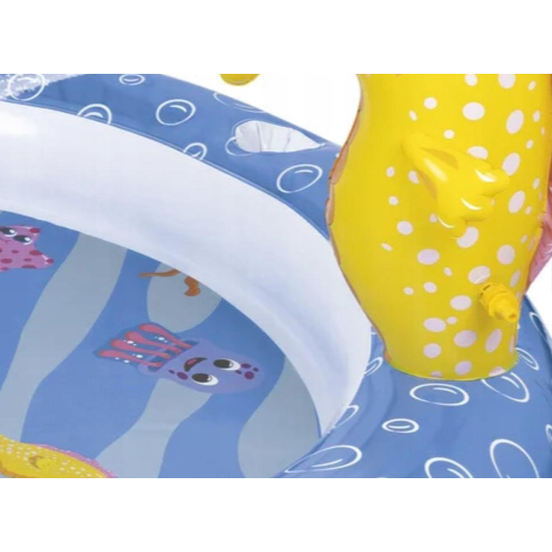 Детский игровой надувной центр , бассейн с горкой PlayTive 203х89х185см Синий