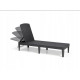 Шезлонг ротанговий, пляжний лежак Mepla Anthracite 195х65см Антрацит