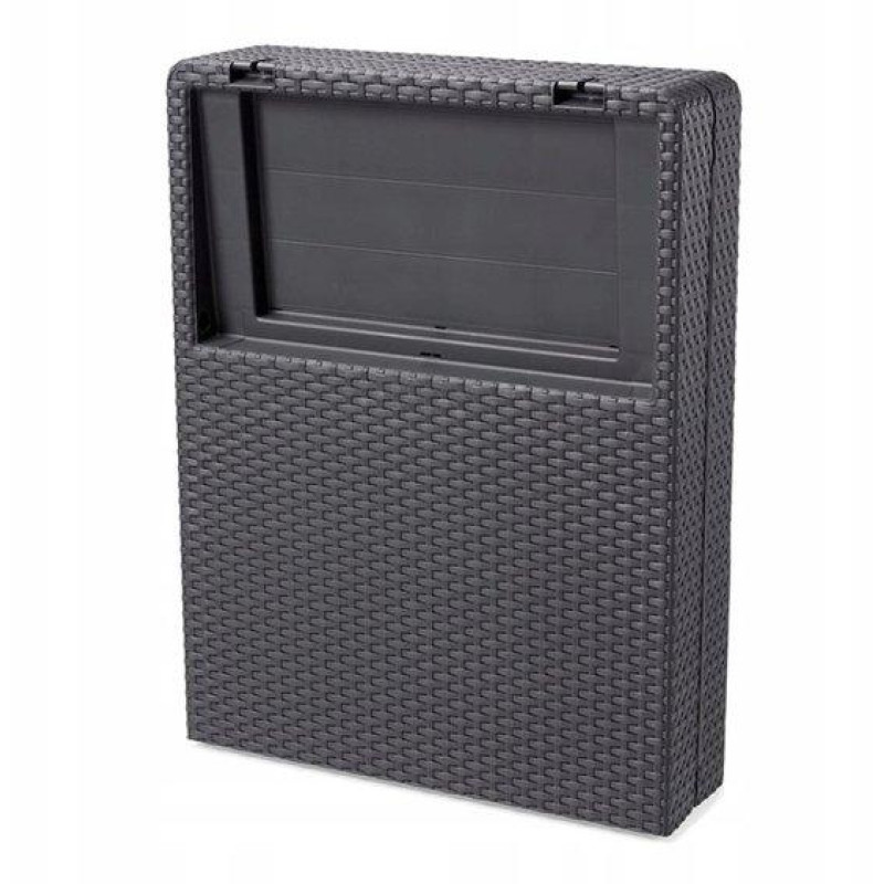 Шезлонг ротанговий, пляжний лежак Mepla Anthracite 195х65см Антрацит