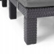 Шезлонг ротанговий, пляжний лежак Mepla Anthracite 195х65см Антрацит