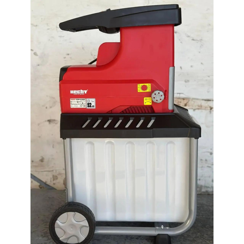 Садовый измельчитель веток HECHT 6300 XL SILENT 60л (безщеточный двигатель) Красный