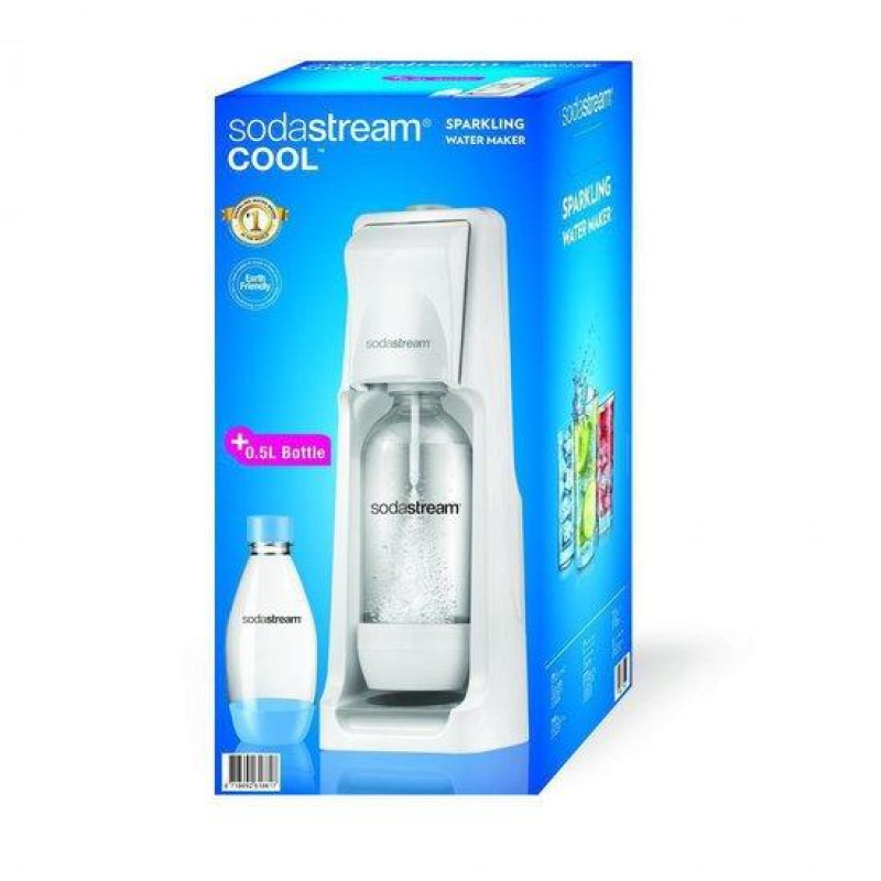 Сатуратор для газування води, сифон SodaStream Cool + 2 пляшки та балон Білий