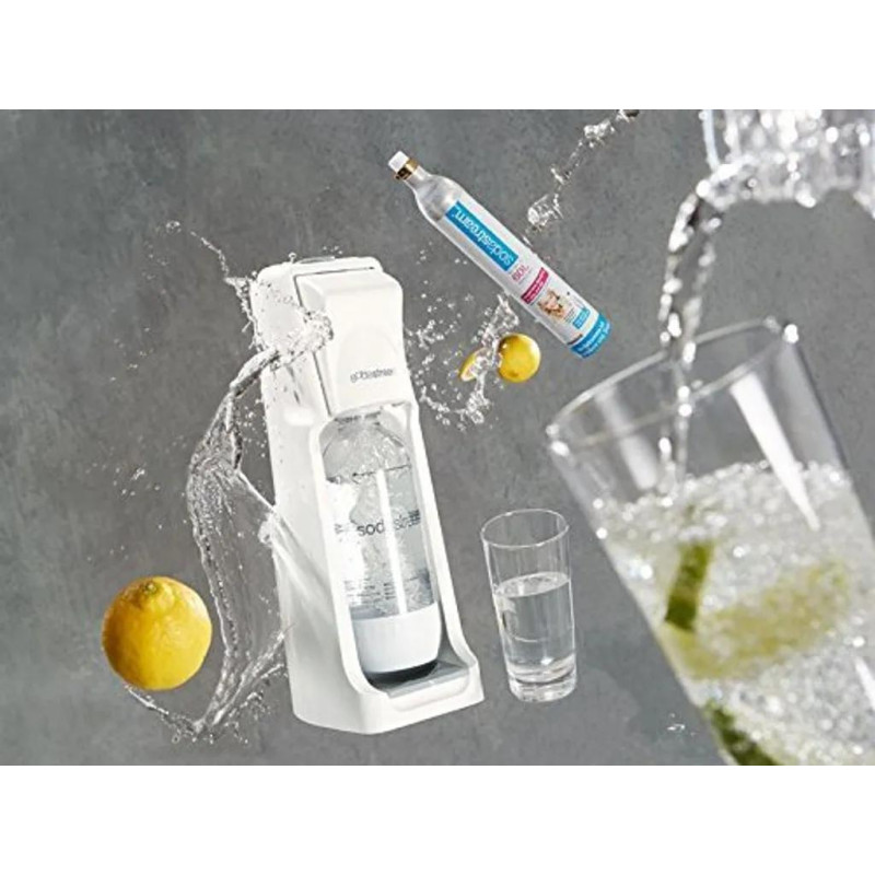 Сатуратор для газування води, сифон SodaStream Cool + 2 пляшки та балон Білий