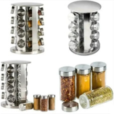 Набір для спецій Spice Carousel карусель на 16 ємностей - скляний контейнер органайзер для зберігання спецій - підставка для кухні, що обертається