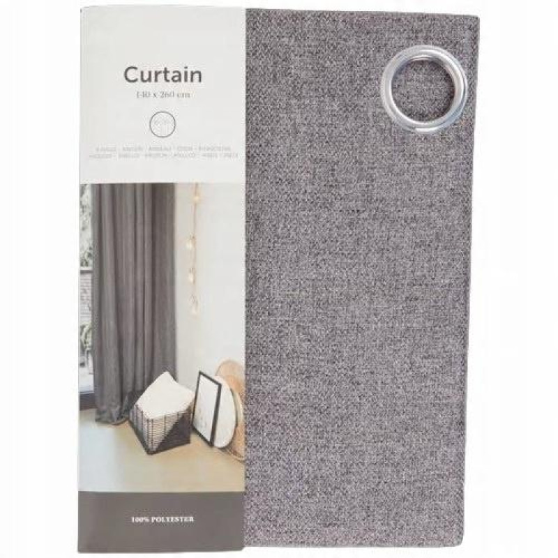 Штора на люверсах BLACKOUT Curtain 140х260см Серый