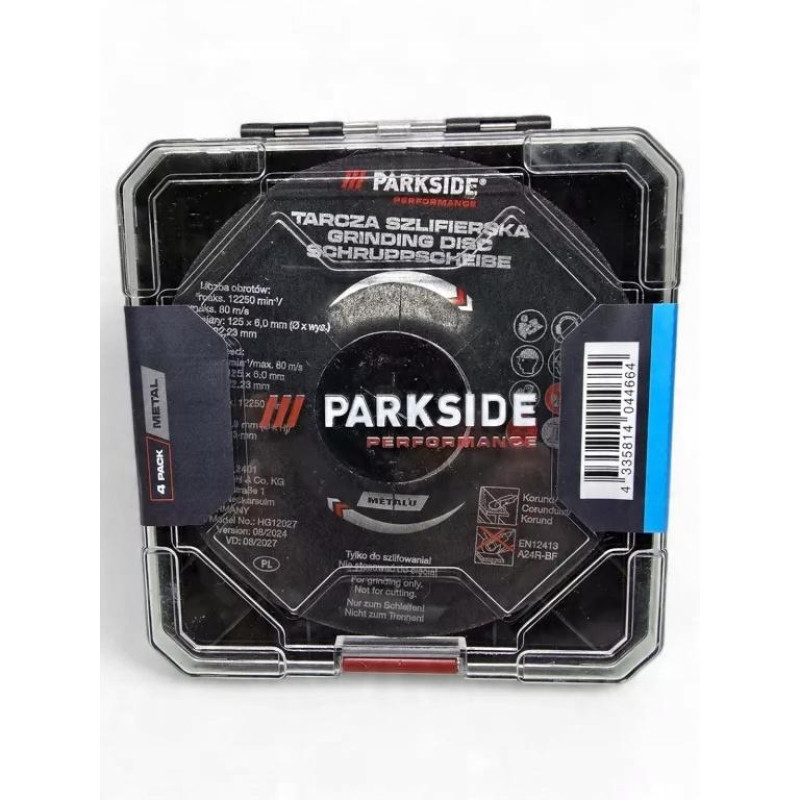 Набір шліфувальних дисків по металу Parkside Ø 125 4шт (458896)