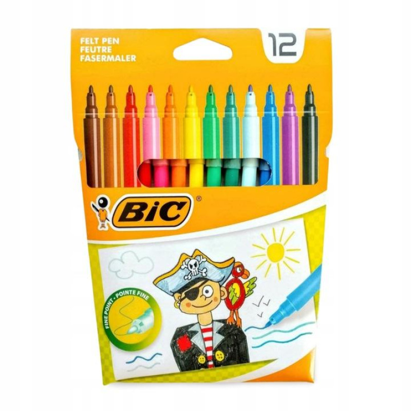 Набір кольорових фломастерів BIC 12шт ( 519088)