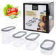Набір пластикових контейнерів для зберігання продуктів Moritz 4шт