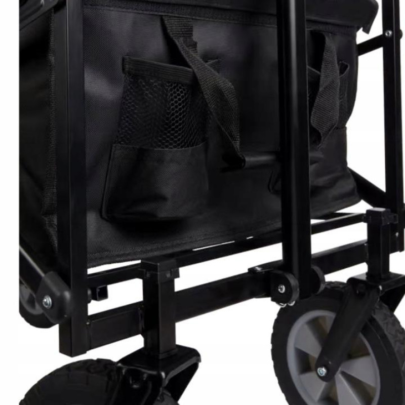 Складная транспортная тележка для сада, кемпинга и пляжа 80л Froyak 88 x 82 x 105 см Черный