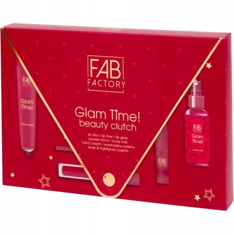 Подарунковий набір косметики, б'юті-бокс FAB Factory Glam Time  8 предметів