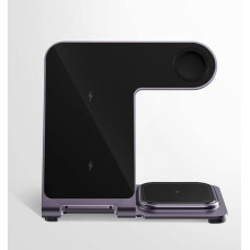Бездротова зарядна станція 3 в 1 Intoval Y9 для iPhone/Watch 10W Deep Purple