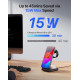 Беспроводная зарядная станция Intoval  для  iPhone, Apple Watch и AirPods быстрая зарядка, 3в1 Черный