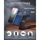 Беспроводная зарядная станция Intoval  для  iPhone, Apple Watch и AirPods быстрая зарядка, 3в1 Черный