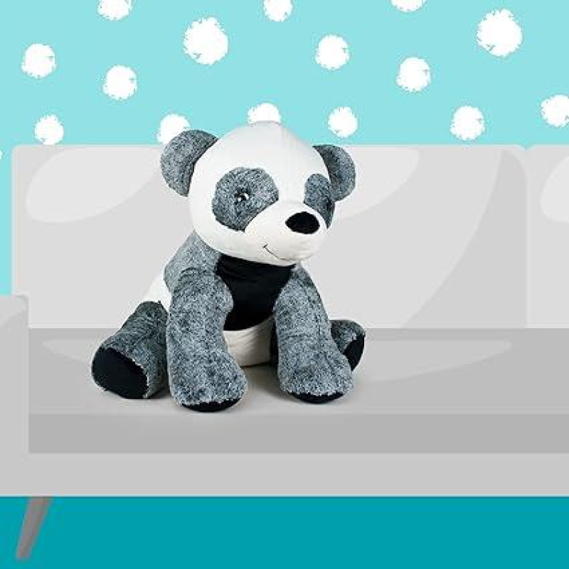 Велика м'яка плюшева іграшка Панда Famosa Softies 80см Сірий