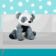 Велика м'яка плюшева іграшка Панда Famosa Softies 80см Сірий