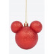 Набір новорічних ялинкових куль Mickey Mouse Disney 4шт Червоний