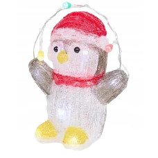 Світлодіодна новорічна фігурка на батарейках Пінгвін Lidl Акрил 17см