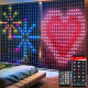 Розумна світлодіодна гірлянда, штора DBFAIRY 2х2м, 400LED RGB з вбудованим чіпом, з дистанційним керуванням через програму, синхронізацією з музикою та динамічним керуванням Для вулиці та будинку