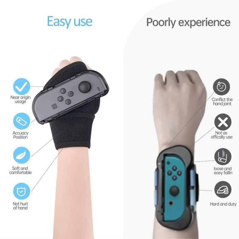Танцювальні ремінці для Just Dance 2021 2020 2019 Switch, ручний еластичний браслет без рук для Nintnedo Switch