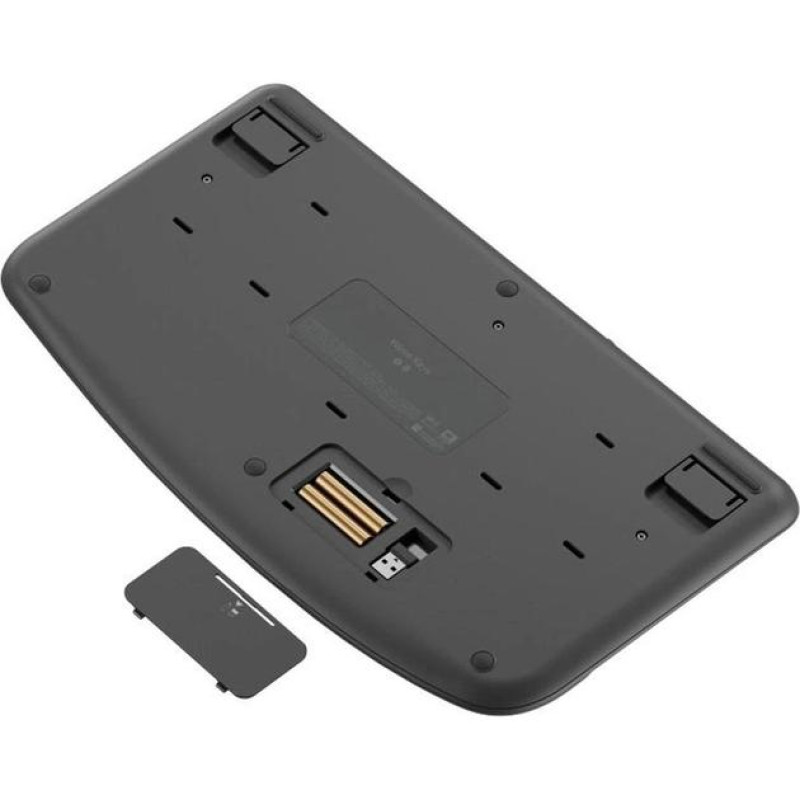 Бездротова ергономічна клавіатура Logitech Wave Keys Graphite з підсвічуванням 920-012286