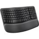 Бездротова ергономічна клавіатура Logitech Wave Keys Graphite з підсвічуванням 920-012286