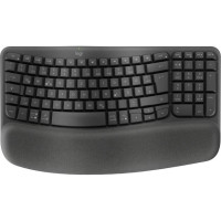 Бездротова ергономічна клавіатура Logitech Wave Keys Graphite з підсвічуванням 920-012286