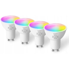 Набір розумних світлодіодних ламп LEPRO GU10 RGB з Wi-Fi, дистанційне керування 4шт