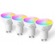 Набір розумних світлодіодних ламп LEPRO GU10 RGB з Wi-Fi, дистанційне керування 4шт