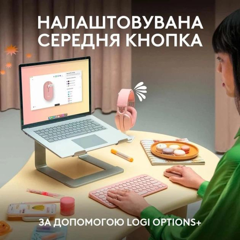 Компьютерная беспроводная  Bluetooth-мыша, мышка Logitech Pebble Mouse 2 M350s Graphite