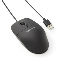 Компьютерная мышка, USB-мышь Amazon Basics 3 кнопки Черный