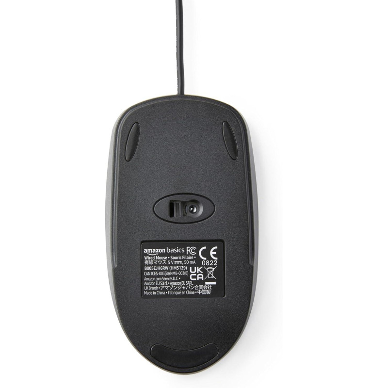 Комп'ютерна мишка, USB-мишка Amazon Basics 3 кнопки Чорна