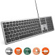 Ультратонка USB-клавіатура Mobility Lab для ПК  AZERTY Сірий