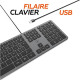 Ультратонка USB-клавіатура Mobility Lab для ПК  AZERTY Сірий