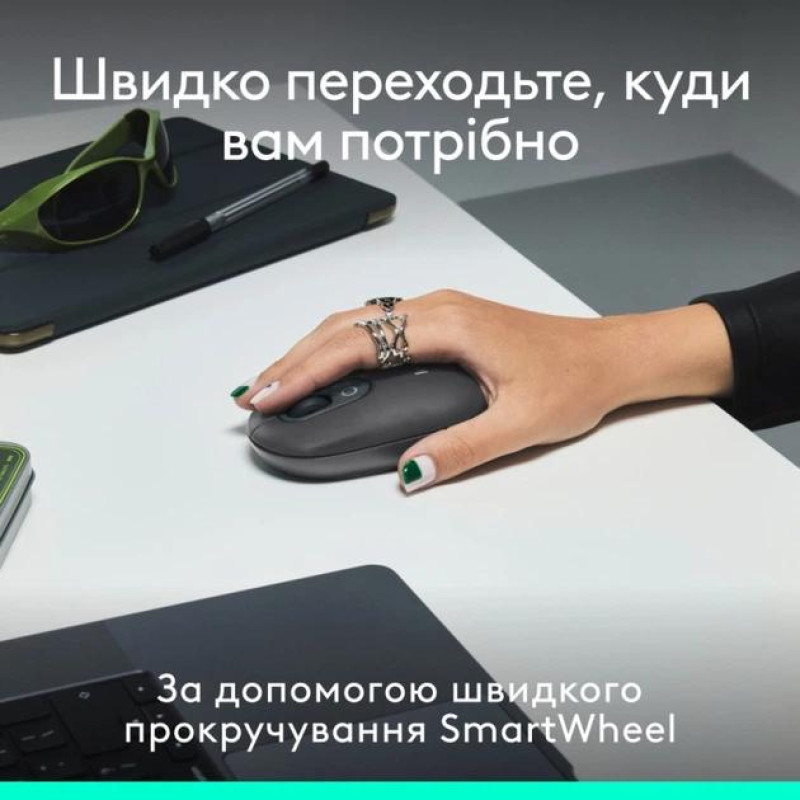 Комплект клавіатура і миша Bluetooth Logitech POP Icon Combo Graphite
