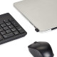 Комплект клавіатура і миша Amazon Basics MD023, стандартний розмір, бездротовий, USB-приймач 2,4 ГГц, QWERTY, Чорний