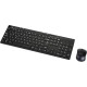 Комплект клавіатура і миша Amazon Basics MD023, стандартний розмір, бездротовий, USB-приймач 2,4 ГГц, QWERTY, Чорний