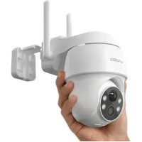 Бездротова вулична камера відеоспостереження, IP-камера Cooau Q02, 2K, PTZ 355°/90°, акумулятор, IP66