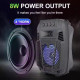 Портативна бездротова колонка Sing-e  ZQS1430 Mini RGB Multi Media 8W 1200mAh Чорна