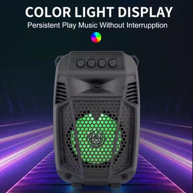 Портативна бездротова колонка Sing-e  ZQS1430 Mini RGB Multi Media 8W 1200mAh Чорна