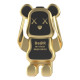 Універсальний автомобільний тримач телефону Bearbrick, установка в дефлектор Чорний із золотом