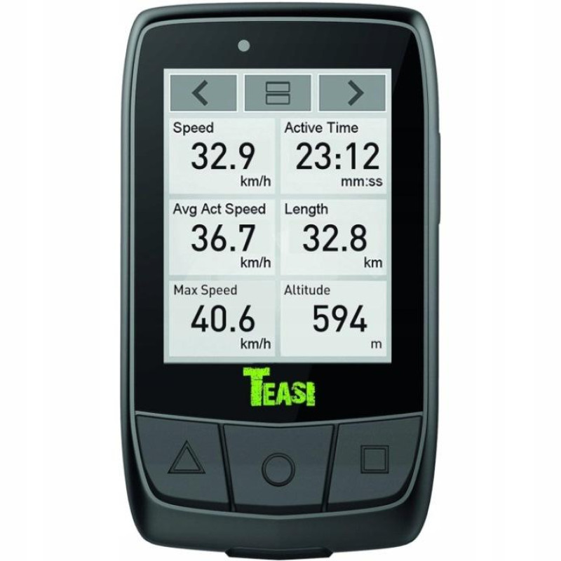 Велокомп'ютер бездротовий, вологостійкий Teasi Core Tahuna Connect GPS, датчики Bluetooth 4.0, 64МБ пам'яті