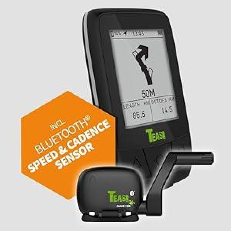 Велокомп'ютер бездротовий, вологостійкий Teasi Core Tahuna Connect GPS, датчики Bluetooth 4.0, 64МБ пам'яті