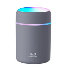 Зволожувач повітря міні ультразвуковий портативний Humidifier H2O дифузор компактний Сірий